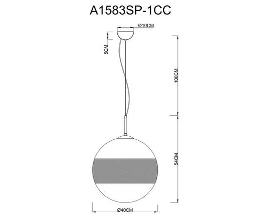 Подвесной светильник Arte Lamp Galactica A1583SP-1CC, изображение 3