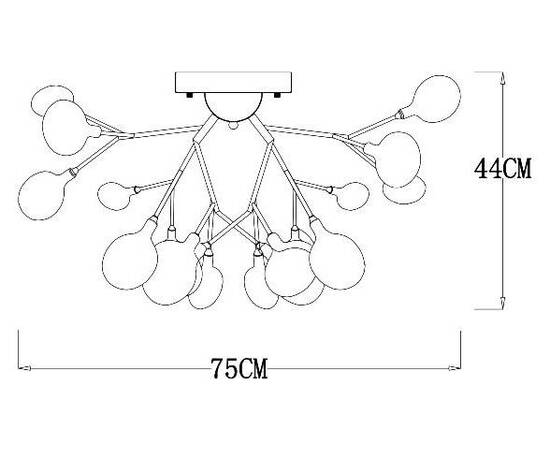 Потолочная люстра Arte Lamp Candy A7274PL-27WH, изображение 3