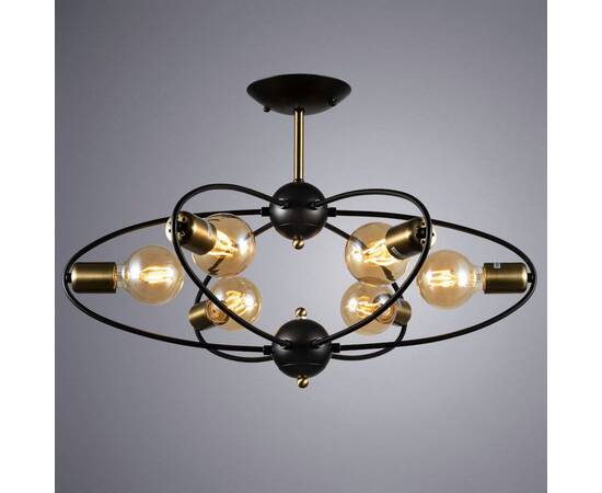 Потолочная люстра Arte Lamp Glasgow A1963PL-6BK, изображение 2