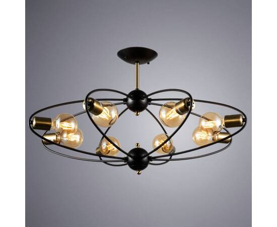 Потолочная люстра Arte Lamp Glasgow A1963PL-8BK, изображение 3