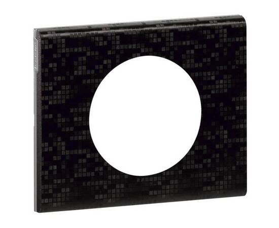 Рамка 1-постовая Legrand Celiane кожа блэк пиксел 069451