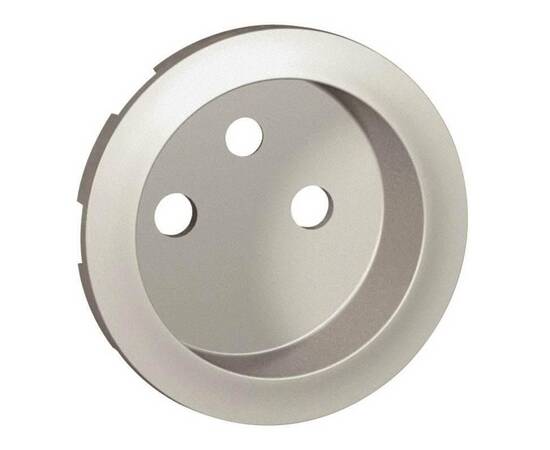 Лицевая панель Legrand Celiane розетки 2К+З французского стандарта титановая 068412