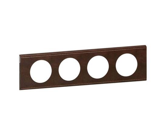 Рамка 4-постовая Legrand Celiane кожа текстура 069404