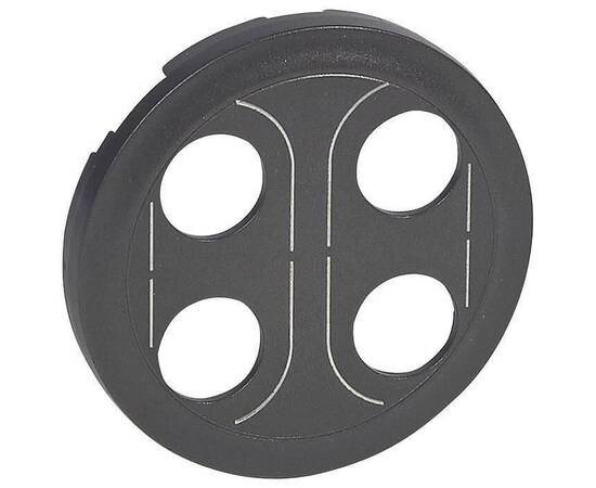 Лицевая панель Legrand Celiane розетки двойной Banana графит 067874