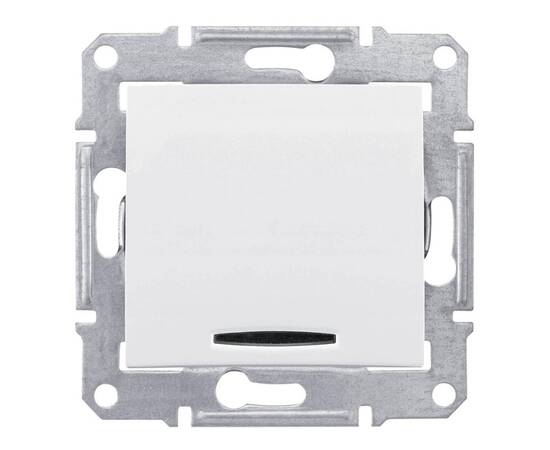 Выключатель одноклавишный с красной подсветкой Schneider Electric Sedna 10A 250V SDN0400321