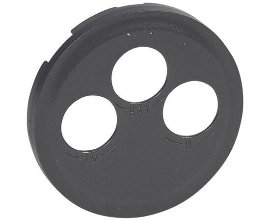 Лицевая панель Legrand Celiane розетки телевизионной TV/FM/SAT графит 067985