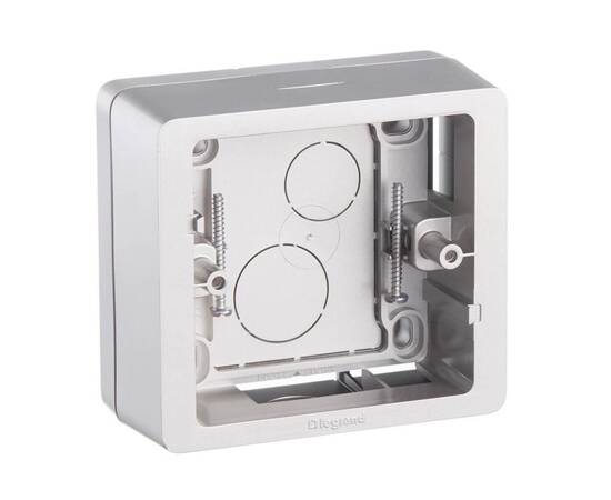 Коробка накладного монтажа 1-постовая Legrand Celiane титановая 080244