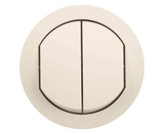 Лицевая панель Legrand Celiane выключателя двухклавишного слоновая кость 067822