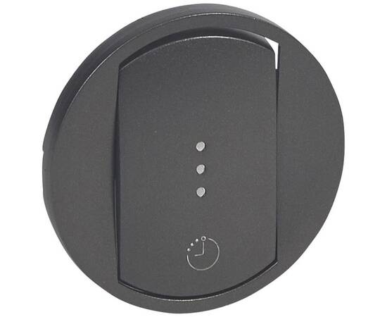 Лицевая панель Legrand Celiane выключателя одноклавишного с выдержкой времени графит 067936