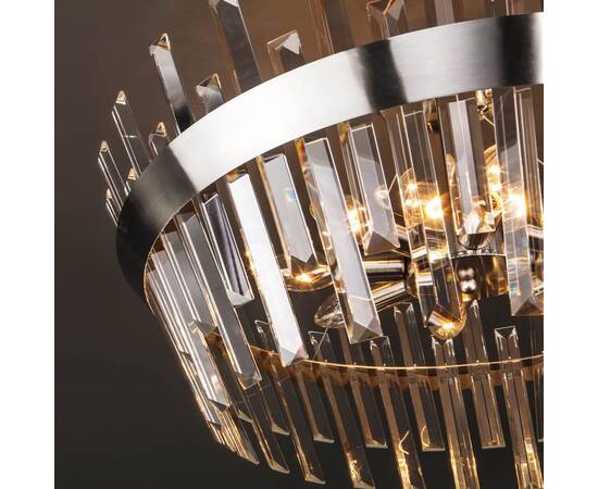 Люстра на штанге Eurosvet 10111/8 сатин-никель / прозрачный хрусталь Strotskis Smart a047847, изображение 3