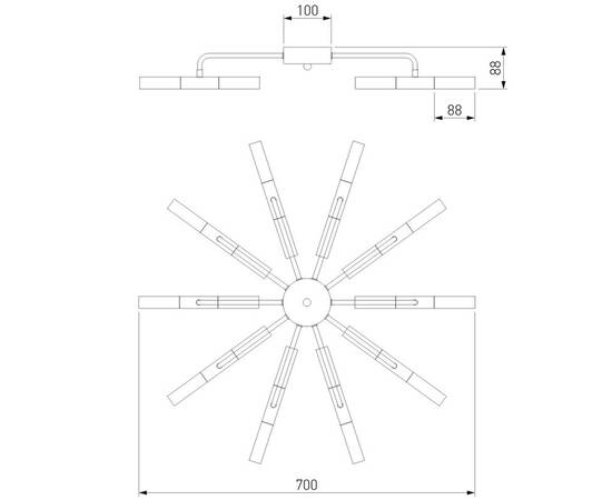 Потолочная люстра Bogates Bastone 347 Smart (551) a054000, изображение 5