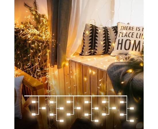 Гирлянда занавес Eurosvet 200-001 теплый белый 1,5*1м IP20