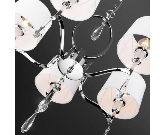 Подвесная люстра Eurosvet Madera 10127/5 хром/прозрачный хрусталь Strotskis Smart (10093/5), изображение 2