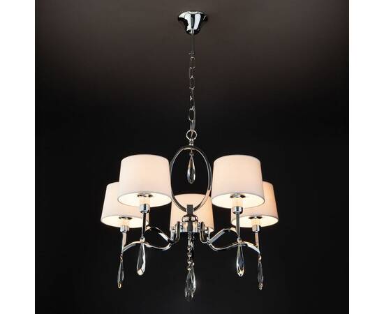 Подвесная люстра Eurosvet Madera 10127/5 хром/прозрачный хрусталь Strotskis Smart (10093/5), изображение 4