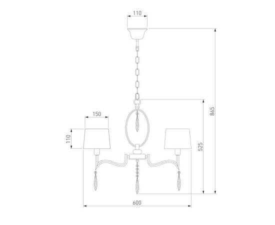 Подвесная люстра Eurosvet Madera 10127/5 хром/прозрачный хрусталь Strotskis Smart (10093/5), изображение 6