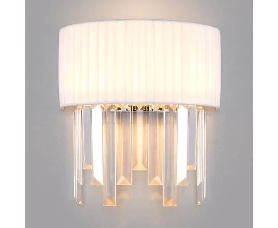 Настенный светильник Eurosvet Amantea 10122/2 хром/прозрачный хрусталь Strotskis (10106/2)