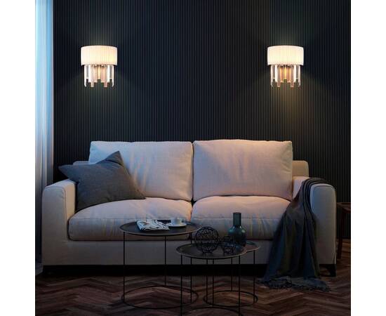 Настенный светильник Eurosvet Amantea 10122/2 хром/прозрачный хрусталь Strotskis (10106/2), изображение 3