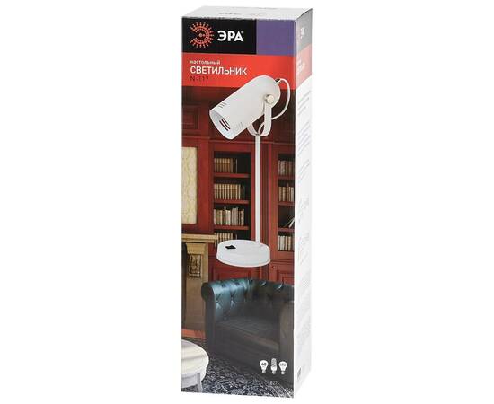 Настольная лампа ЭРА N-117-Е27-40W-W Б0047192, изображение 7