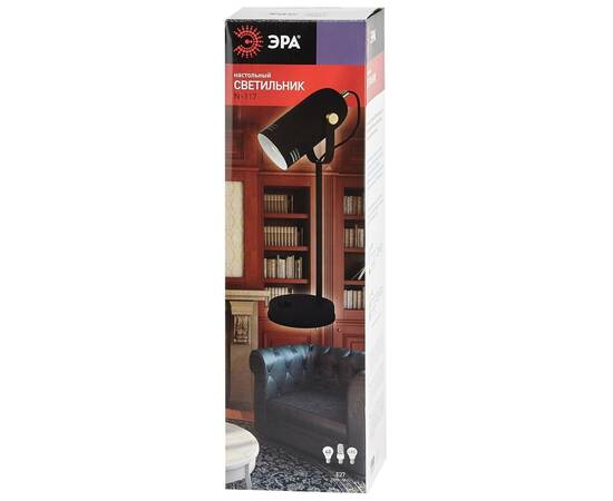 Настольная лампа ЭРА N-117-Е27-40W-BK Б0047193, изображение 7