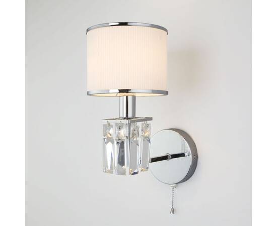 Бра Eurosvet Zaffiro 10099/1 хром/прозрачный хрусталь Strotskis (новый абажур)