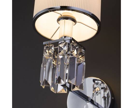 Бра Eurosvet Zaffiro 10099/1 хром/прозрачный хрусталь Strotskis (новый абажур), изображение 3