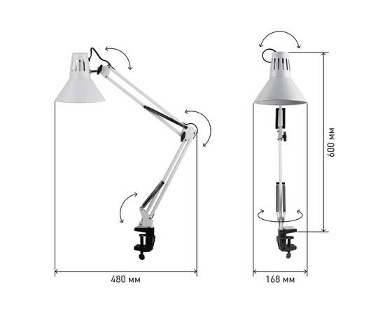 Настольная лампа ЭРА N-121-E27-40W-W C0041455, изображение 5