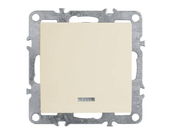 Выключатель одноклавишный Stekker Эрна с подсветкой слоновая кость PSW10-9101-02 39320