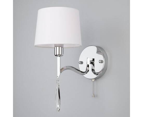 Бра Eurosvet 10127/1 хром/прозрачный хрусталь Strotskis (10093/1)