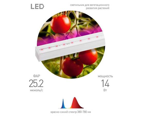 Светильник для растений ЭРА FITO-14W-Т5-N Б0045232, изображение 3