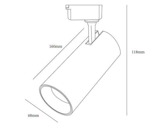 Трековый однофазный светильник ЭРА TR5-20 COB BK Б0049053, изображение 2