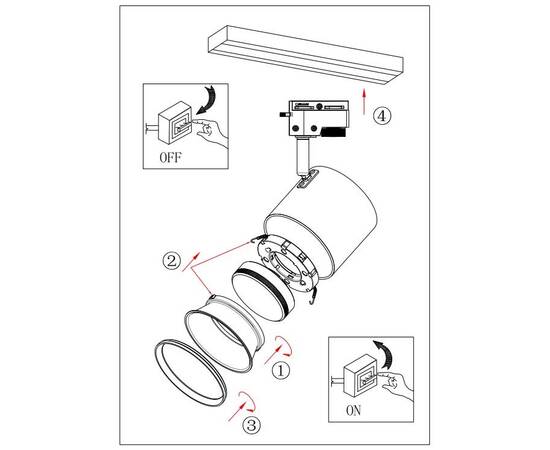 Трековый однофазный светильник ЭРА TR15 GX53 BK/SL Б0048546, изображение 2