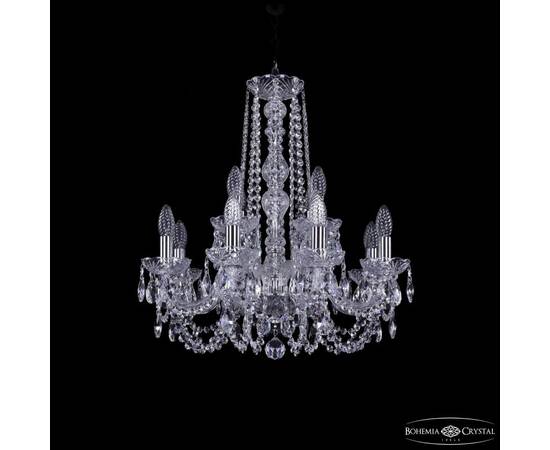 Подвесная люстра Bohemia Ivele Crystal 1402/8+4/195/h-60 Ni