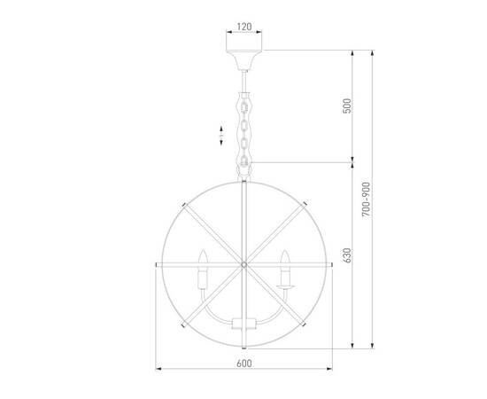 Подвесная люстра Eurosvet Santi 60139/6 хром Smart a058346, изображение 4