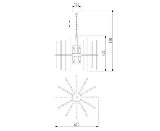 Подвесная люстра Bogates Allure 355/6 Smart, изображение 3
