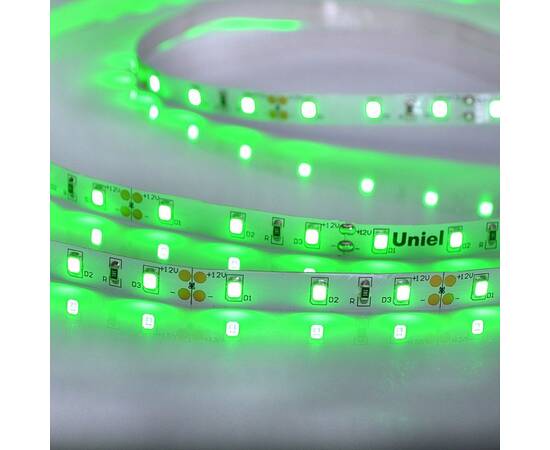 Светодиодная лента Uniel ULS-M11-2835-60LED/m-8mm-IP20-DC12V-4,8W/m-5M-GREEN PROFI катушка в гермети