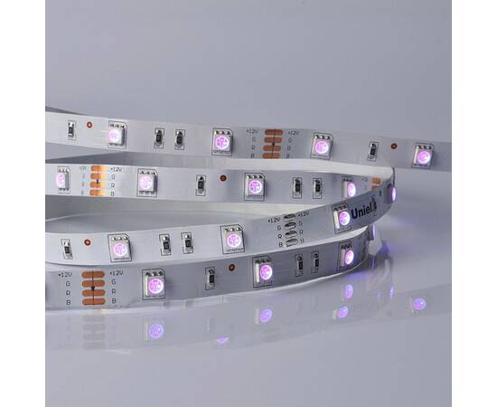 Светодиодная лента Uniel ULS-M22-5050-30LED/m-10mm-IP20-DC12V-7,2W/m-5M-RGB PROFI катушка в герметич