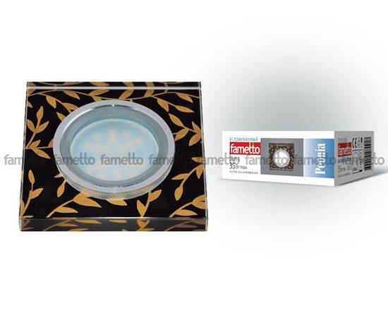 Встраиваемый светильник Fametto Peonia DLS-P205 GU5.3 CHROME/BLACK