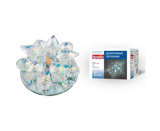 Встраиваемый светильник Fametto Fiore DLS-F129 G4 GLASSY/RAINBOW