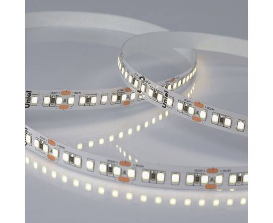 Светодиодная лента Uniel ULS-2835-168LED/m-10mm-IP20-DC24V-14W/m-5M-4000K катушка в герметичной упак