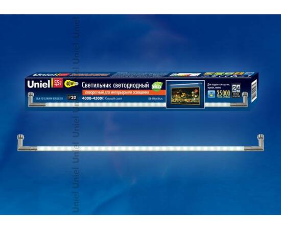 Подсветка для зеркал Uniel ULM-F31-5,5W/NW IP20 SILVER картон, изображение 2