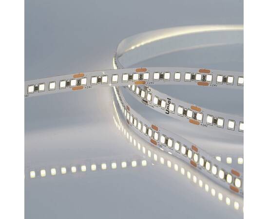 Светодиодная лента Uniel ULS-2835-180LED/m-10mm-IP20-DC24V-17W/m-5M-4000K катушка в герметичной упак, изображение 2