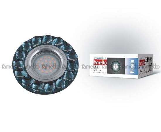 Встраиваемый светильник Fametto Peonia DLS-P107 GU5.3 CHROME/SMOKE+CLEAR