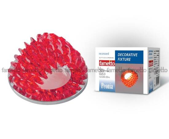Встраиваемый светильник Fametto Peonia DLS-P110 GU5.3 CHROME/RED