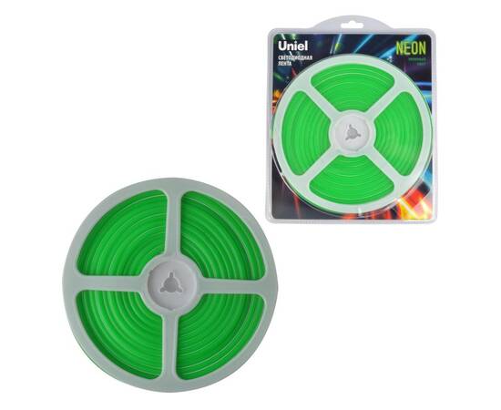 Светодиодная лента Uniel ULS-N01-2835-120LED/m-6mm-IP67-DC12V-9W/m-5M-GREEN блистер