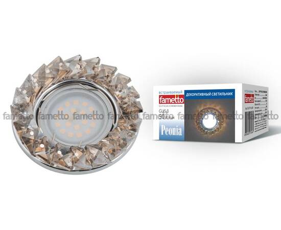 Встраиваемый светильник Fametto Peonia DLS-P116 GU5.3 CHROME/COGNAC