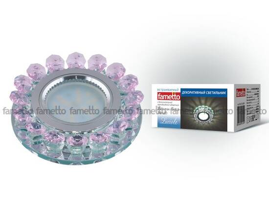 Встраиваемый светильник Fametto Luciole DLS-L102 GU5.3 CHROME/PINK