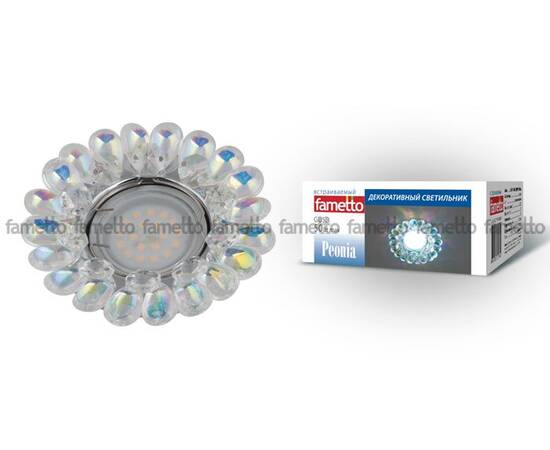 Встраиваемый светильник Fametto Peonia DLS-P119 GU5.3 CHROME/RAINBOW