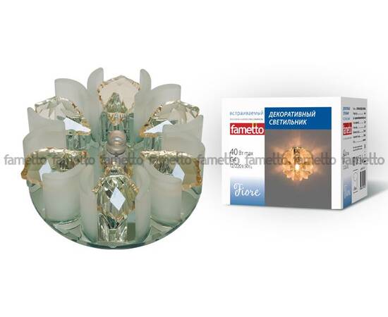 Встраиваемый светильник Fametto Fiore DLS-F120 G4 GLASSY/CLEAR+CHAMPAGNE