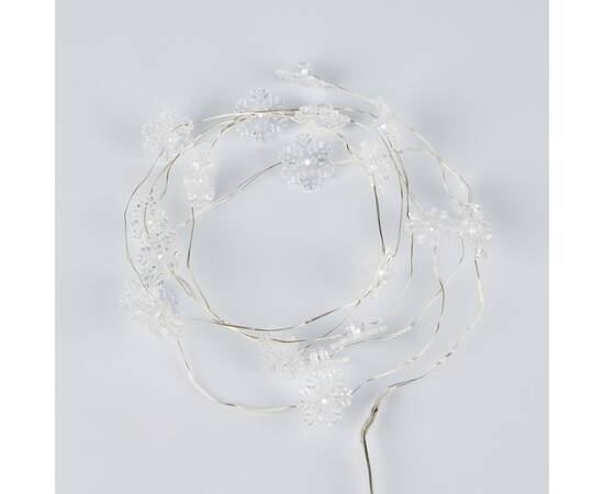 Гирлянда Uniel ULD-S1900-020/STB/2AA WHITE IP20 SNOWFLAKES MINI