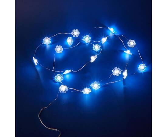 Гирлянда Uniel ULD-S1900-020/STB/2AA WHITE IP20 SNOWFLAKES MINI, изображение 3